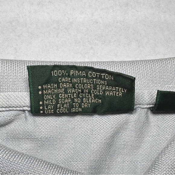 Amen Corner Masters Golf Polo Gray Men's Medium 60s Two-Ply Double Mercerized - Picture 7 of 7